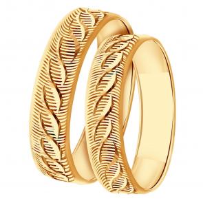 Золотое обручальное кольцо 5 мм МАГНАТ МА 17003 фото